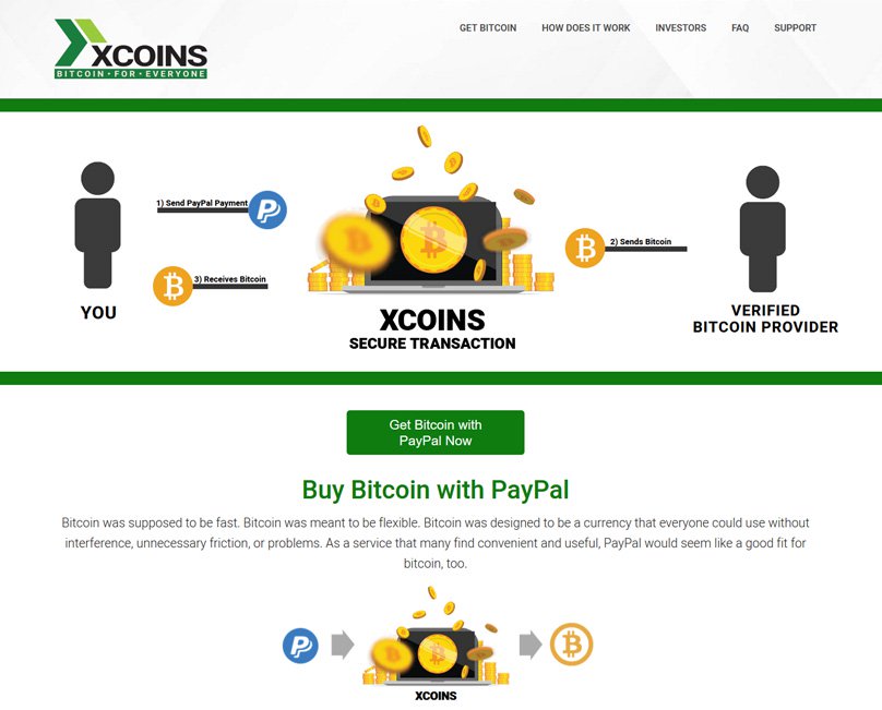 xCoins PayPal比特币
