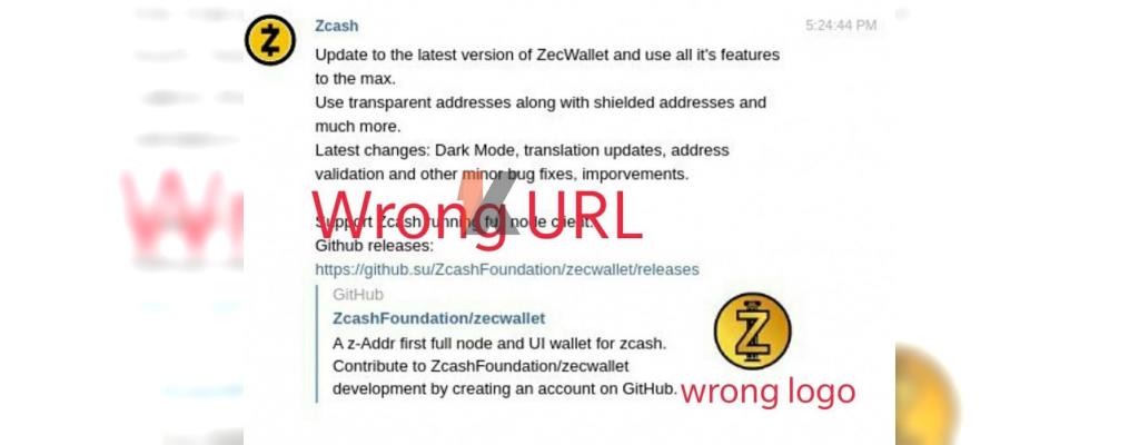 在GitHub上检测到假ZecWallet钱包插图