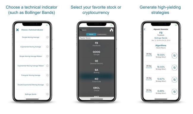 Algovest将交易算法的构建简化为3个简单的步骤，使投资者能够使用大型银行和对冲基金所使用的强大策略。你可以直接从iPhone回测，自动化和交易这些算法。