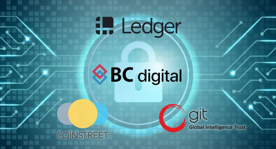 Ledger Vault，Coinstreet Partners，BMI，BC digital，Global Intelligent Trust和STO Global-X的数字资产托管服务合作